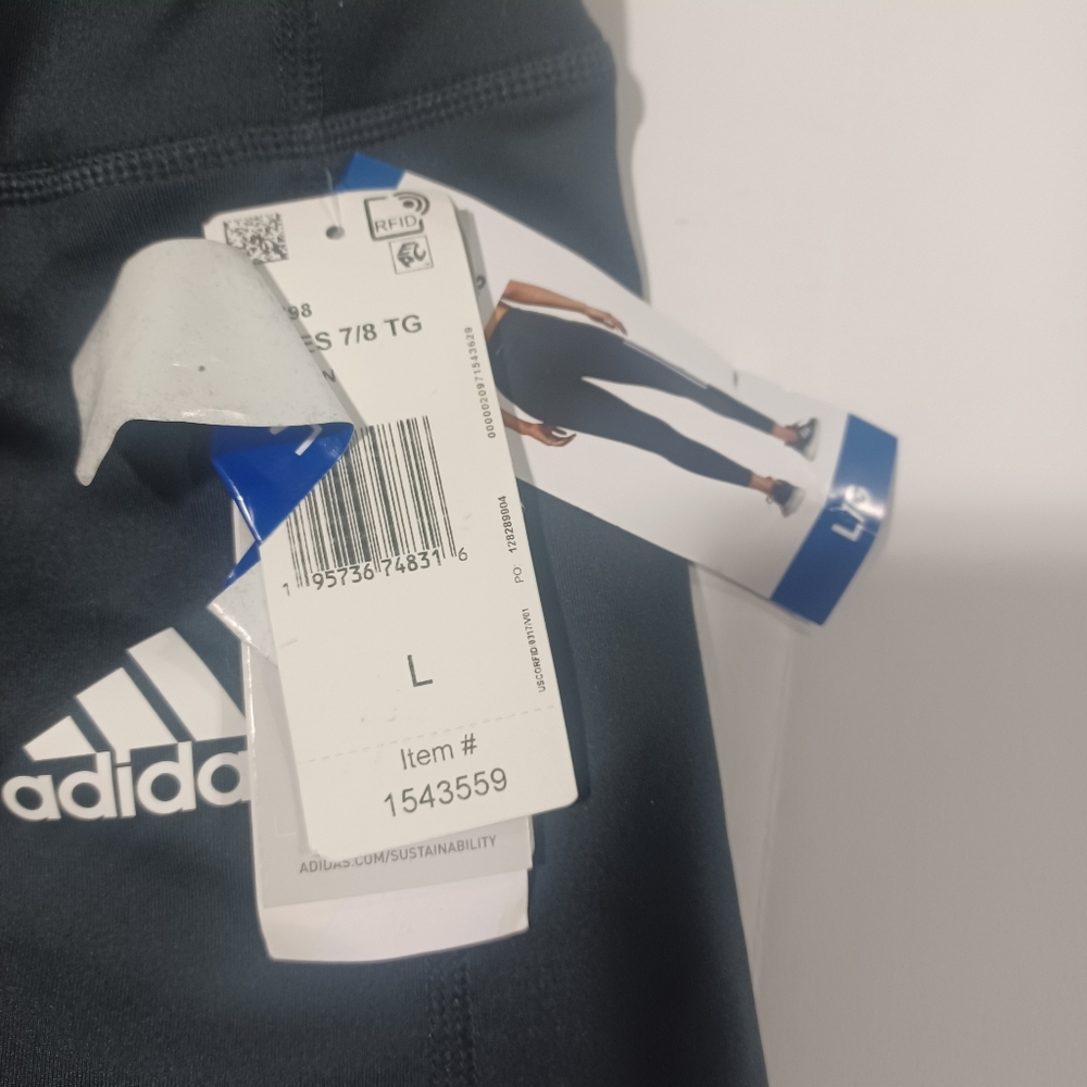 Adidas Black and White Leggings - Picture 5 of 7